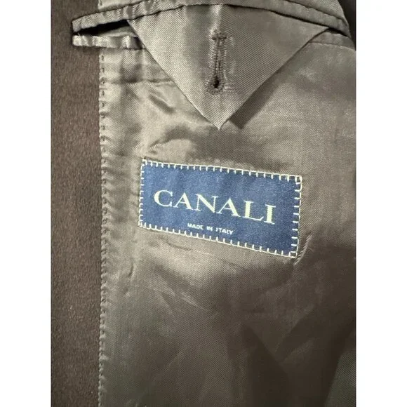 CANALI 100% Cashmere Jacket Blazer Sport Coat sz 54 R color brown made in Italy - Picture 4 of 11